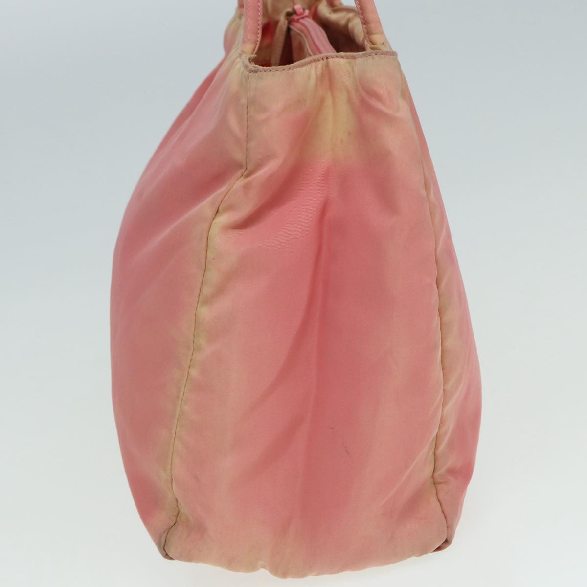 PRADA Hand Bag Nylon Pink Silver Auth