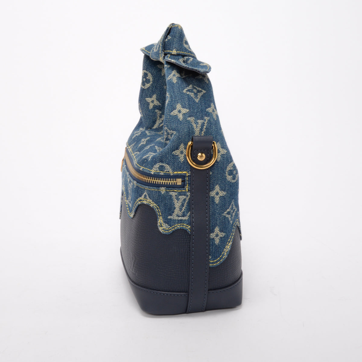Louis Vuitton Blue Monogram Denim Drip Japanese Cruiser Bag