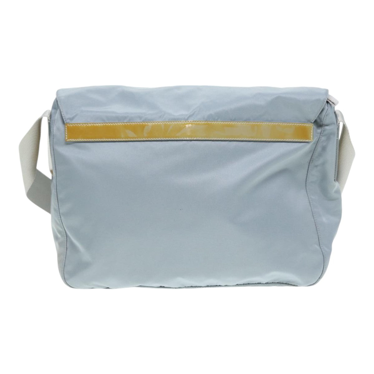 PRADA Shoulder Bag Nylon Blue Silver Auth