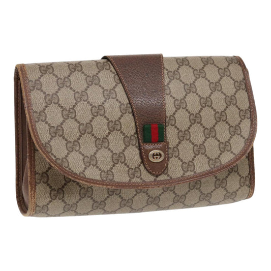 Gucci Leather Canvas Clutch