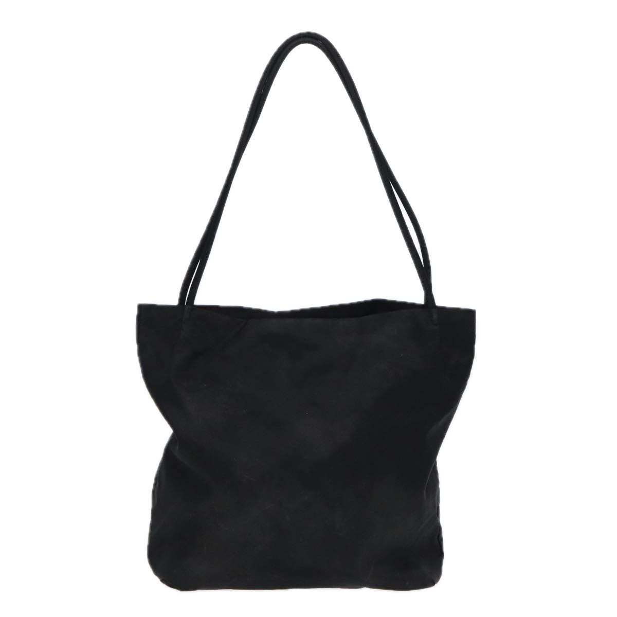 PRADA Tote Bag Nylon Black Silver Auth