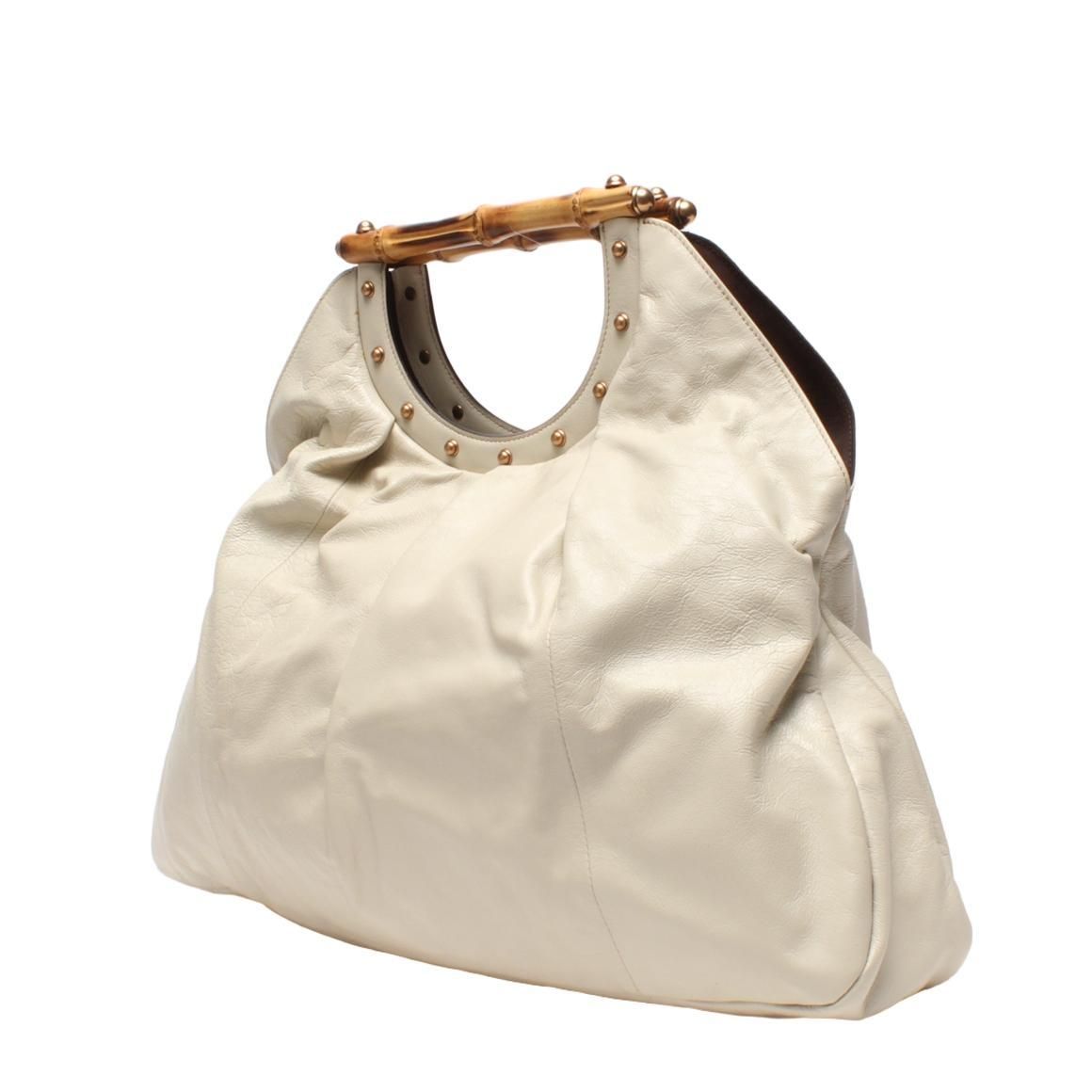Gucci Bamboo Top Handle Bag Neutrals Handbags IT9Z99B5LPN4