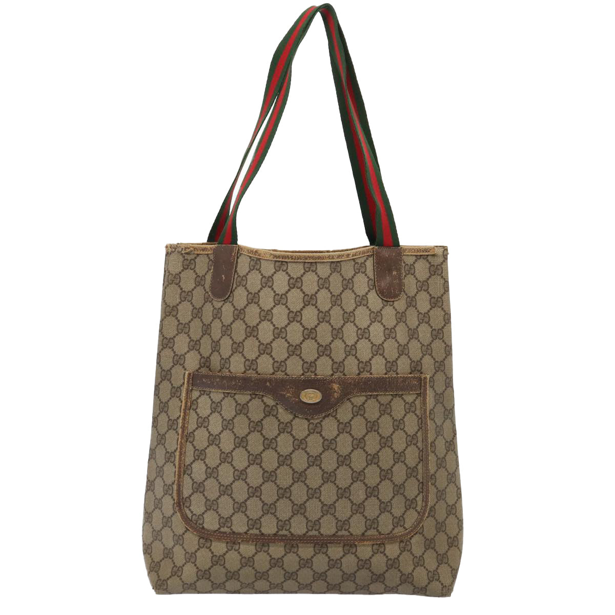 Gucci Leather Canvas Tote