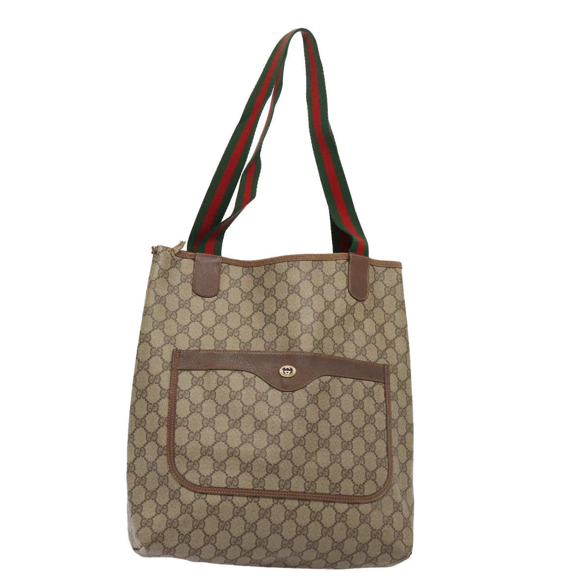 Gucci Leather Canvas Tote
