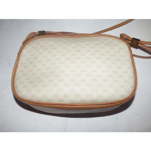 Gucci Supreme Shoulder Micro Guccissima Print Dual Strap Brown Leather And Gg Leather Cross Body
