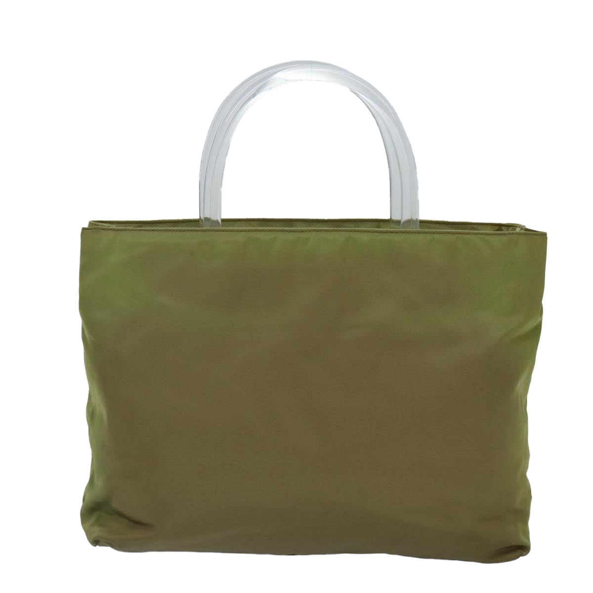 PRADA Hand Bag Nylon Khaki Auth