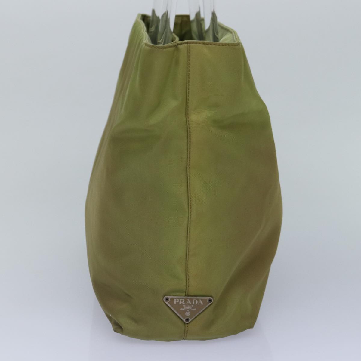 PRADA Hand Bag Nylon Khaki Auth