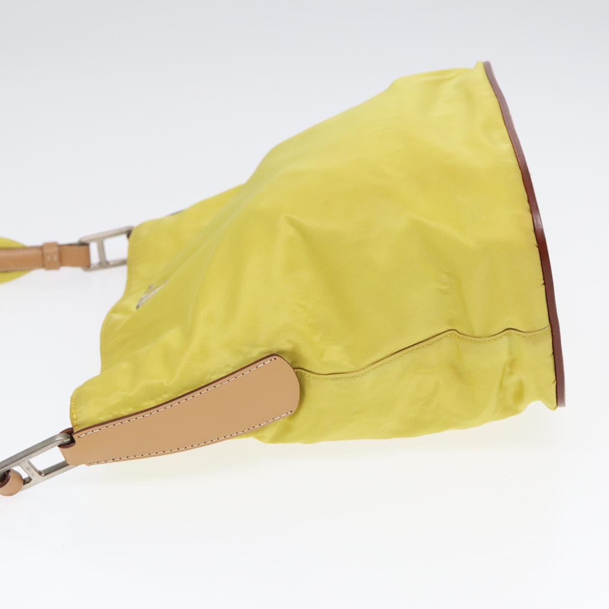 PRADA Shoulder Bag Nylon Yellow Auth