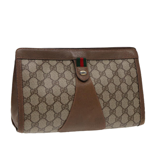 Gucci Leather Canvas Clutch
