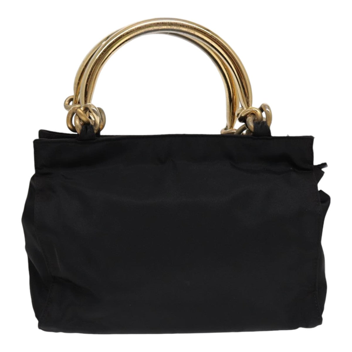 PRADA Hand Bag Nylon Black Auth
