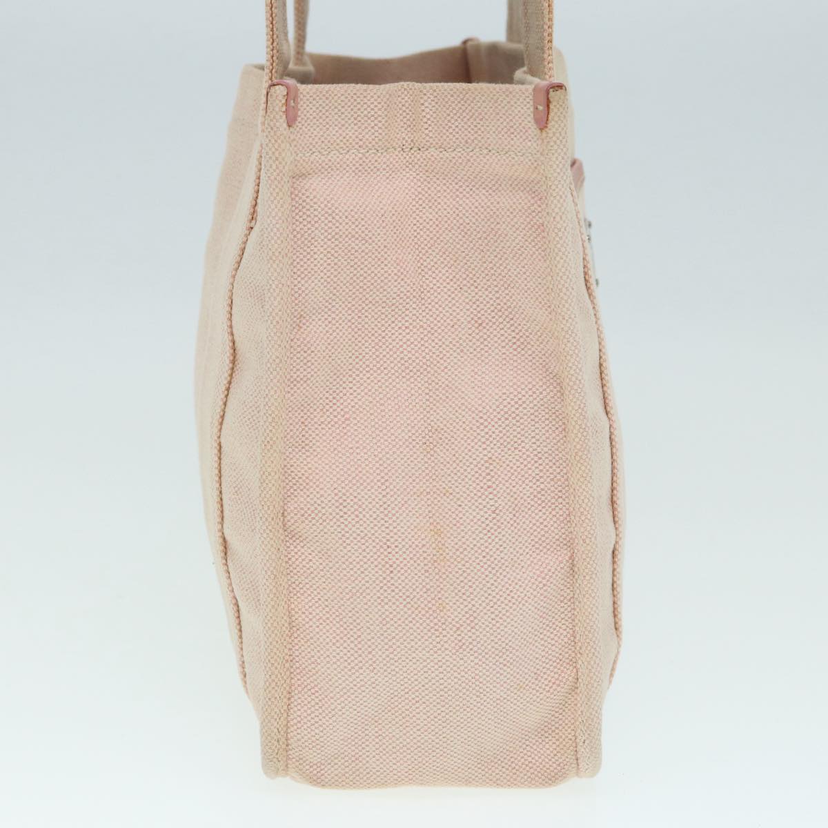 PRADA Hand Bag Canvas Pink Silver Auth