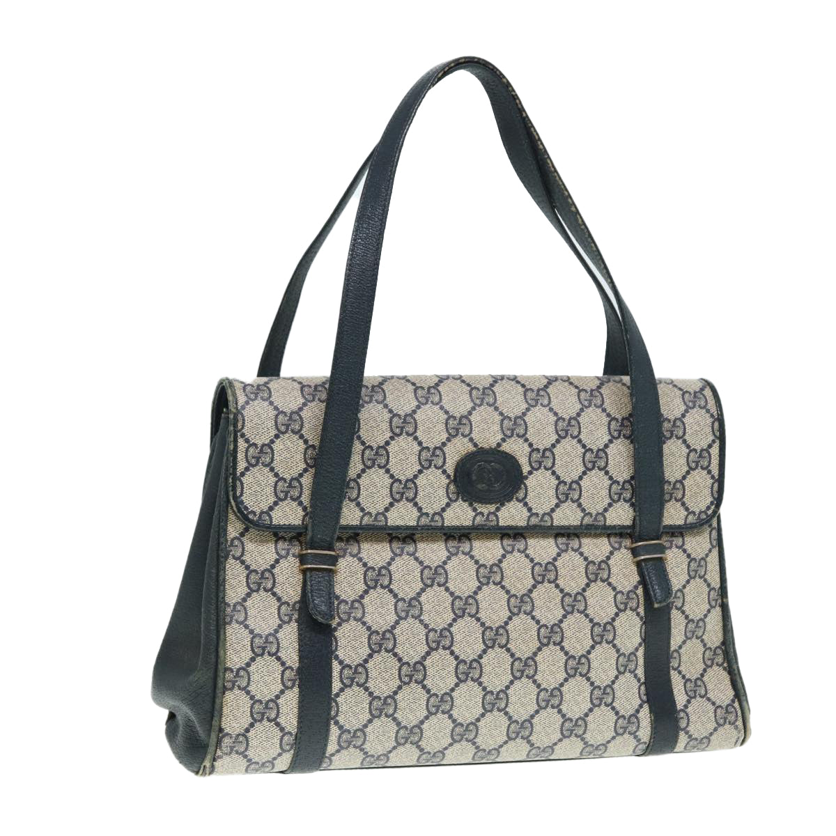 Gucci Leather Canvas Handbag