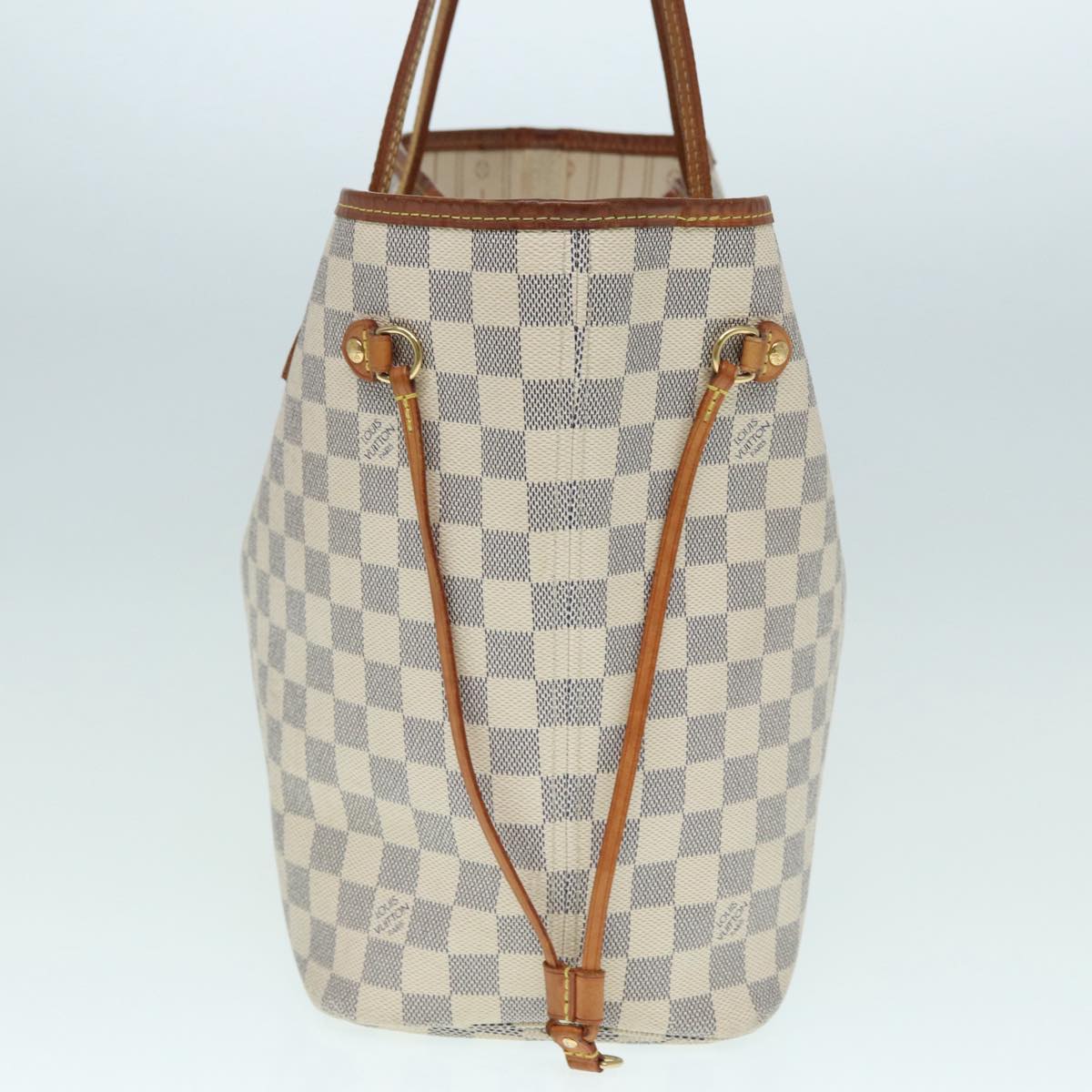 LOUIS VUITTON Damier Azur Neverfull MM Tote Bag N41605 LV Auth 88508