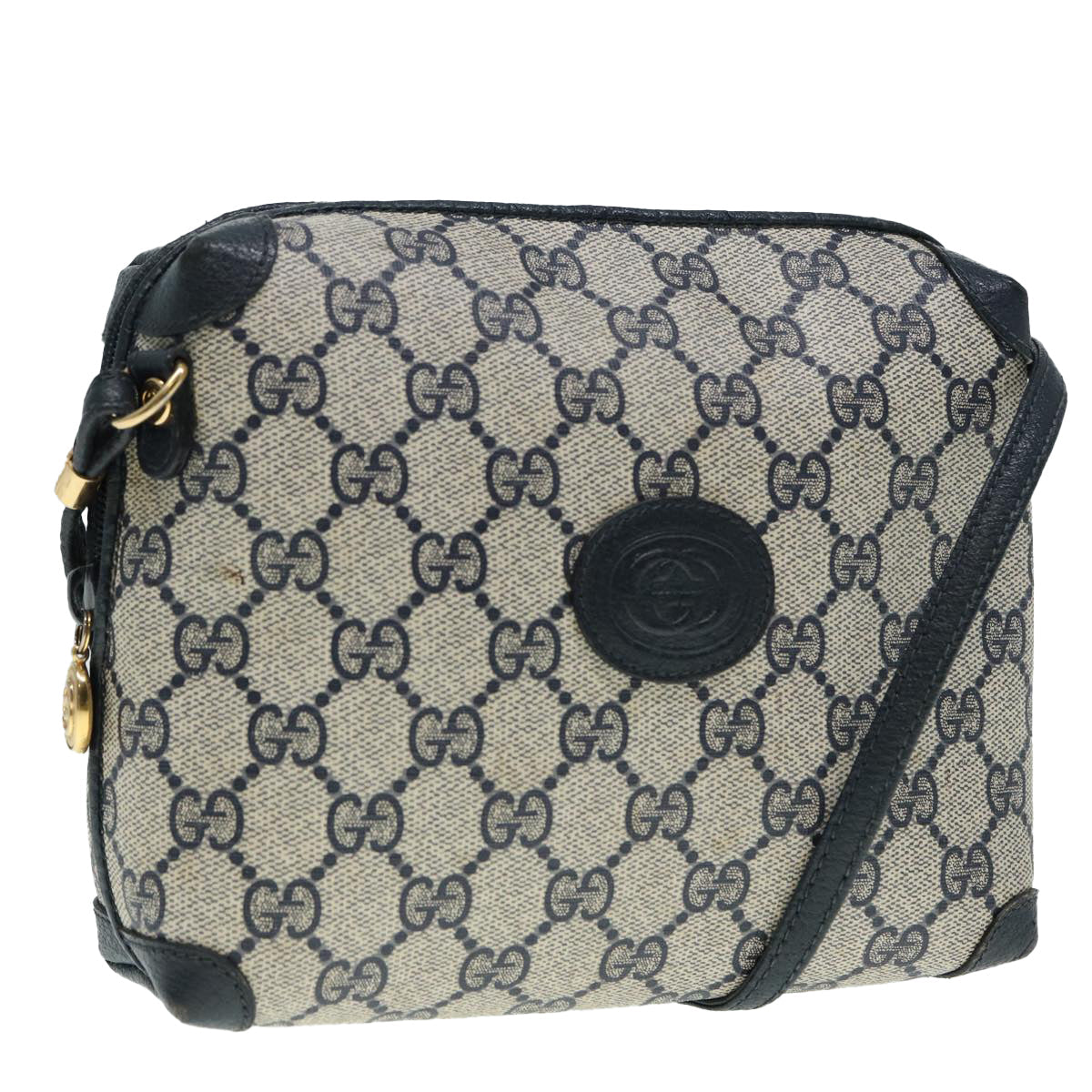 Gucci Leather Canvas Shoulder Bag