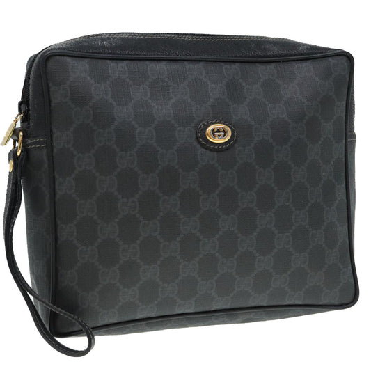 Gucci Leather Canvas Clutch