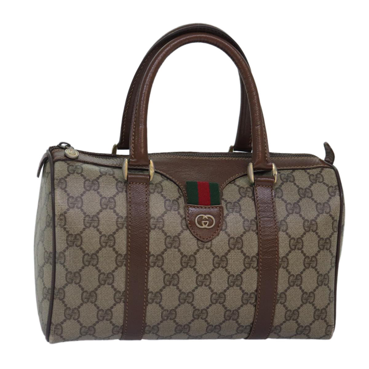 Gucci Leather Canvas Handbag