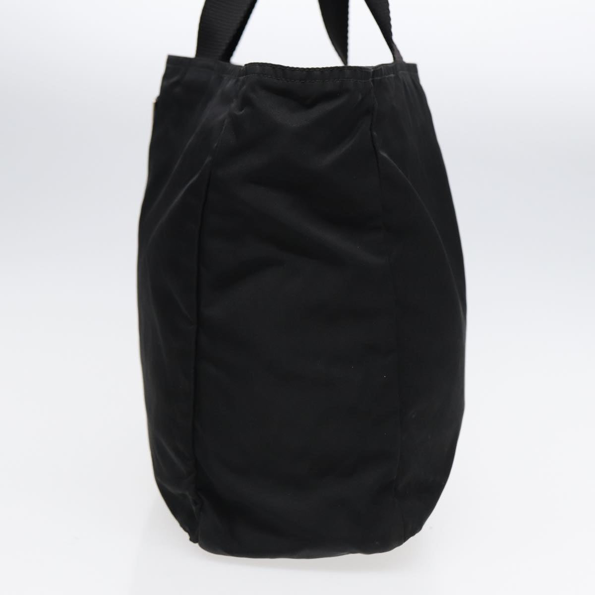 PRADA Hand Bag Nylon Black Silver Auth