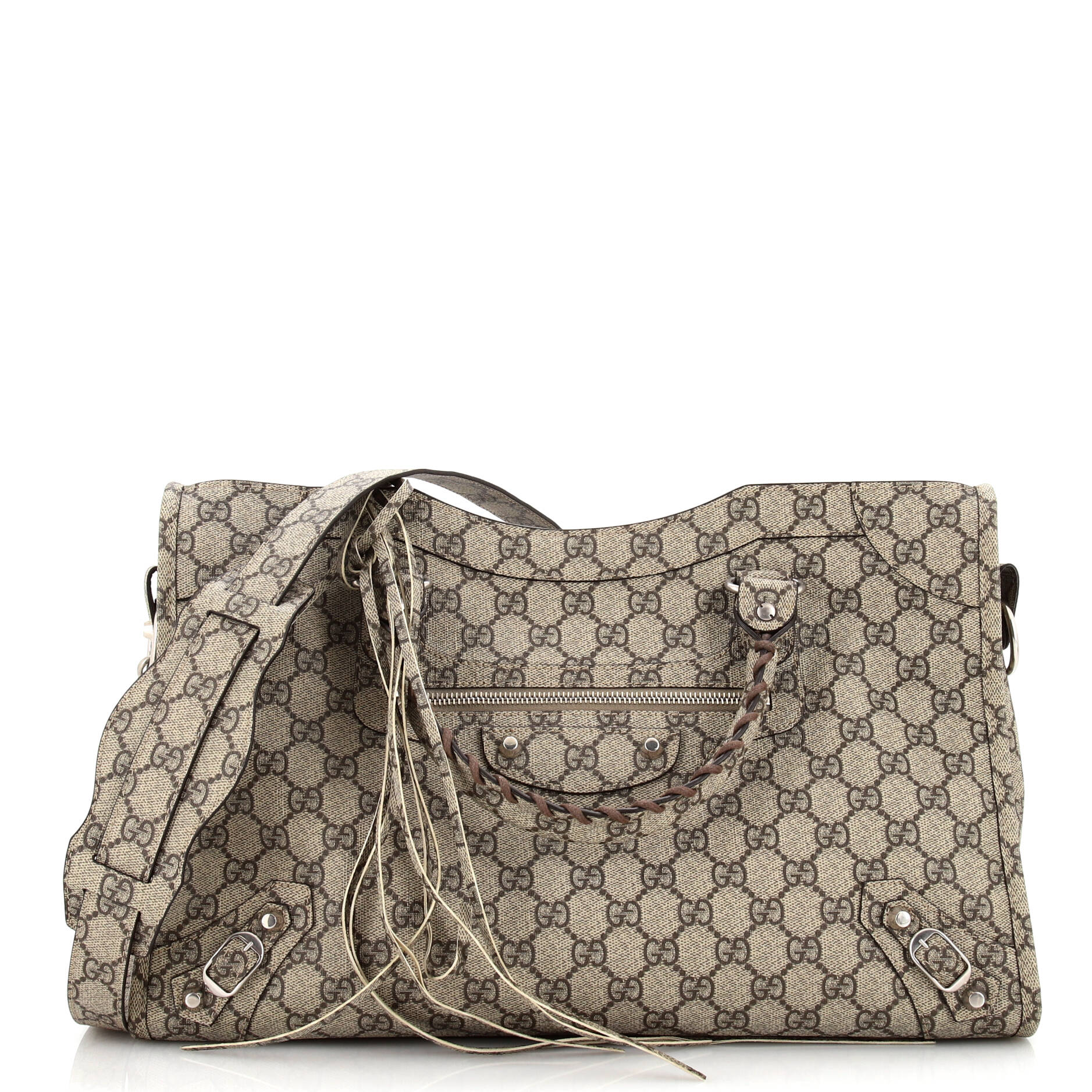 Gucci x Luxury Balenciaga Trending 2025 The Hacker Project Neo Classic City Bag GG Coated Canvas Medium