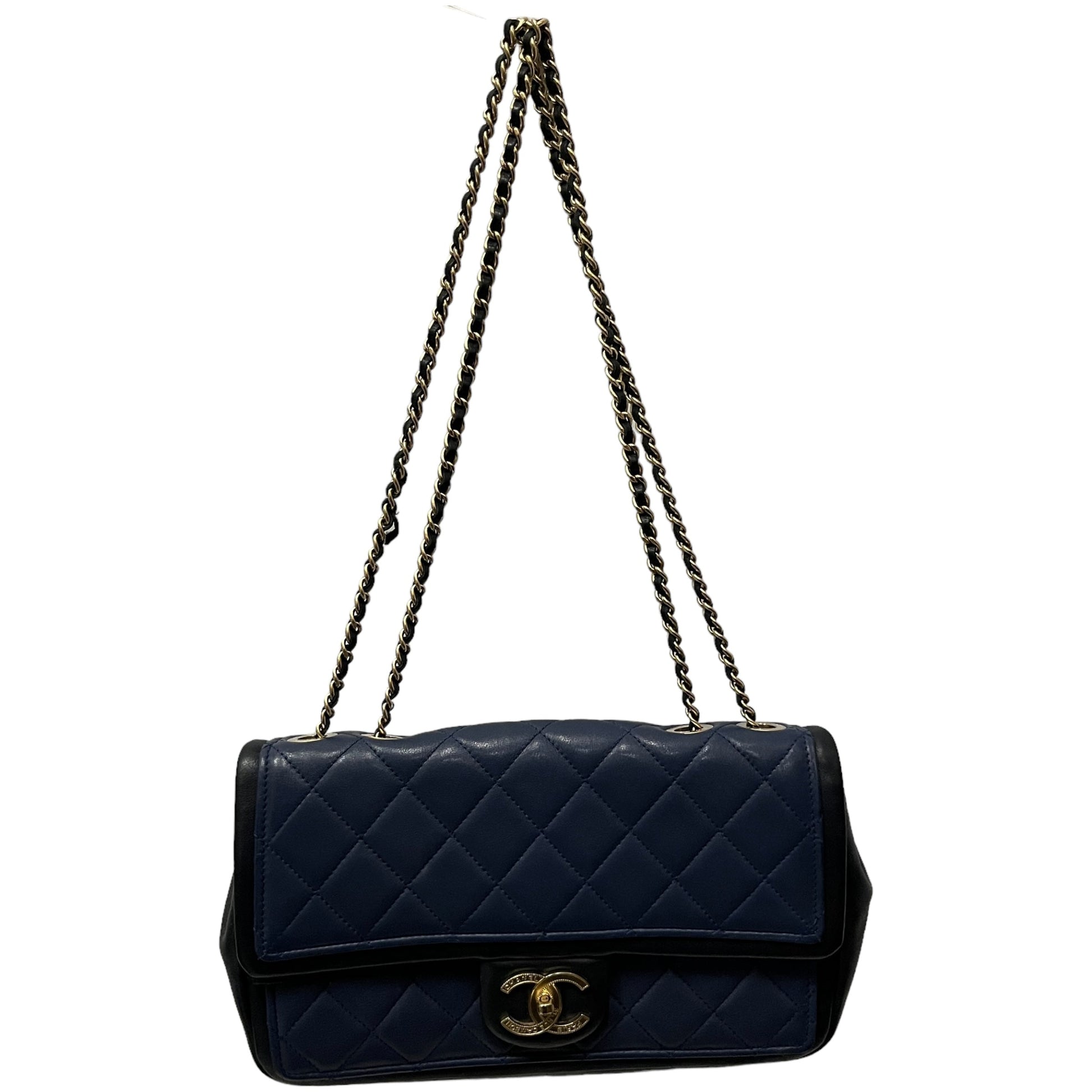 CHANEL Bag Leather NVY Flap Bag