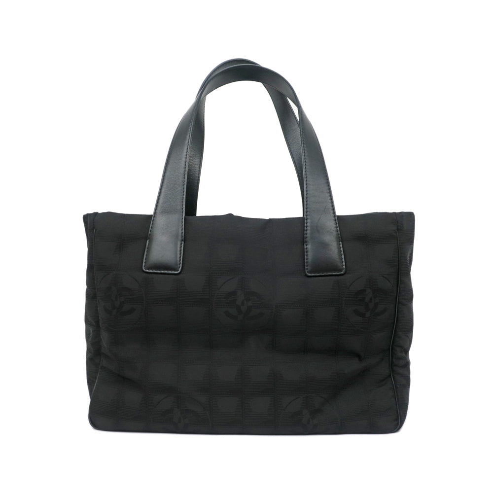 CHANEL CHANEL NEW LABEL TORTOT PM G Black Black A20457 Handbag Nylon Women