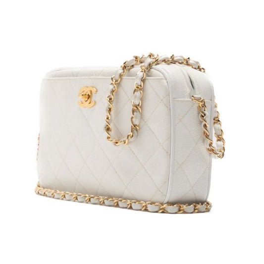 CHANEL CHANEL Matrasse Turn-Lock Chain Sder Caviar S White Shell Bag Mini Shoulder Bag Bag Hybrid ? Ship? Honeymoon Online