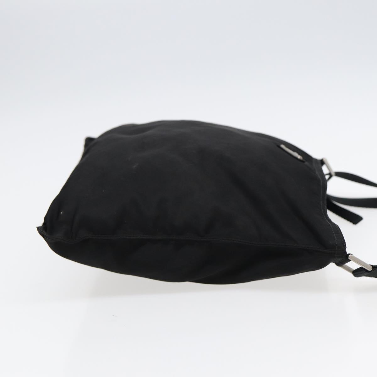 PRADA Shoulder Bag Nylon Black Silver Auth