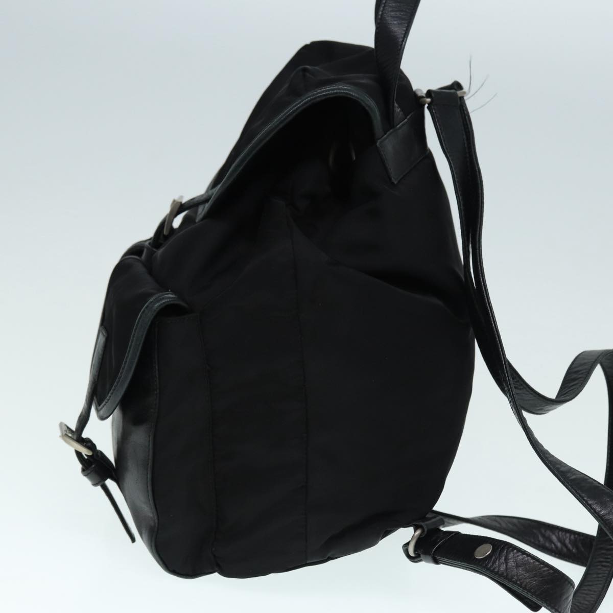 PRADA Backpack Nylon Black Auth
