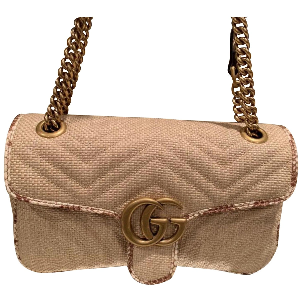 Gucci marmont wicker handbag