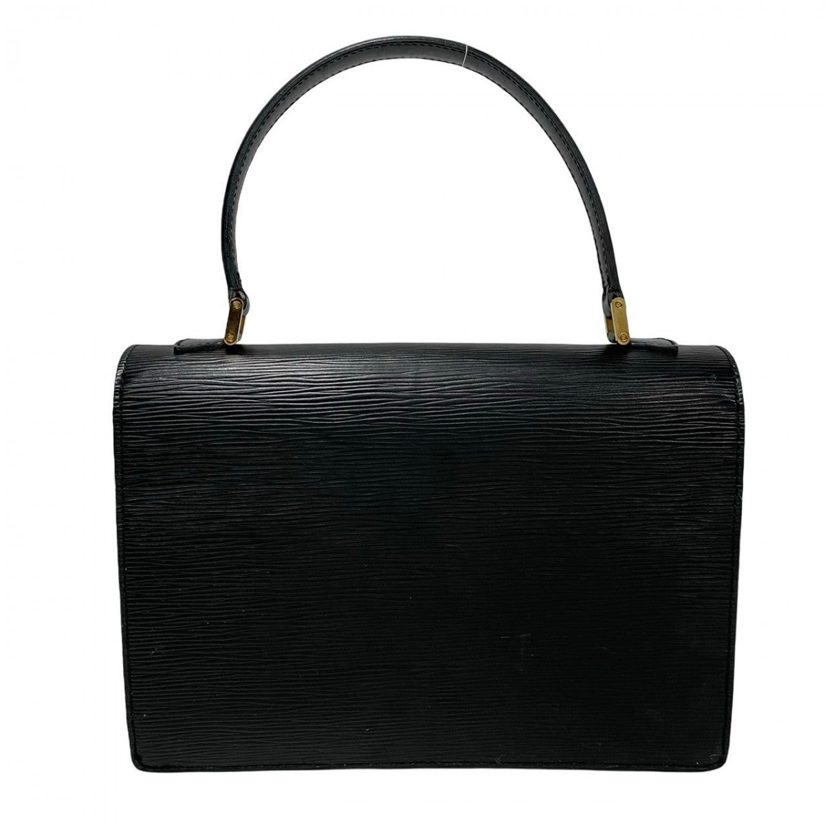 LOUIS VUITTON Handbag leather black Epi Concorde Women