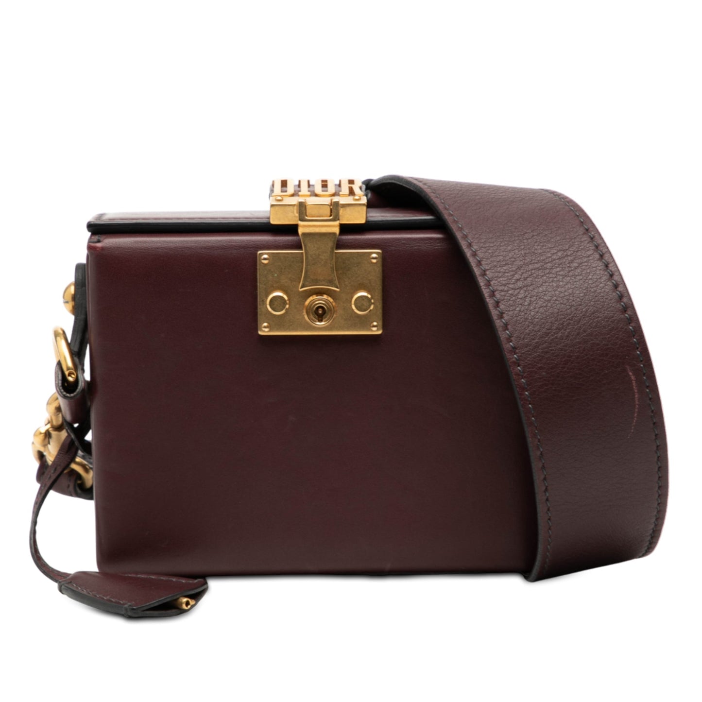 Red Dior Lambskin Dioraddict Lockbox Crossbody