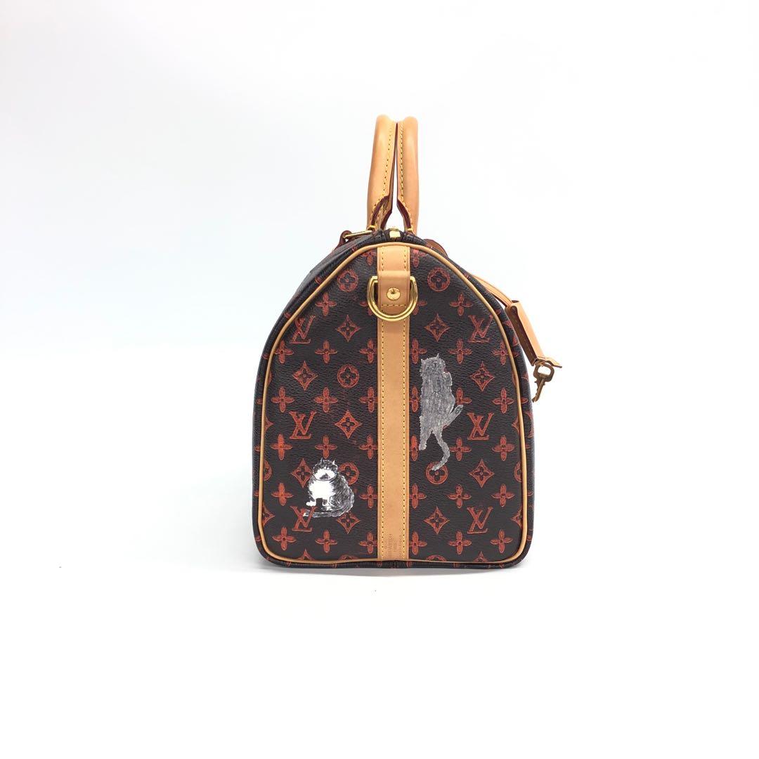 Louis Vuitton Speedy 30 Bandouliere Limited Edition Grace Coddington Catogram Brown