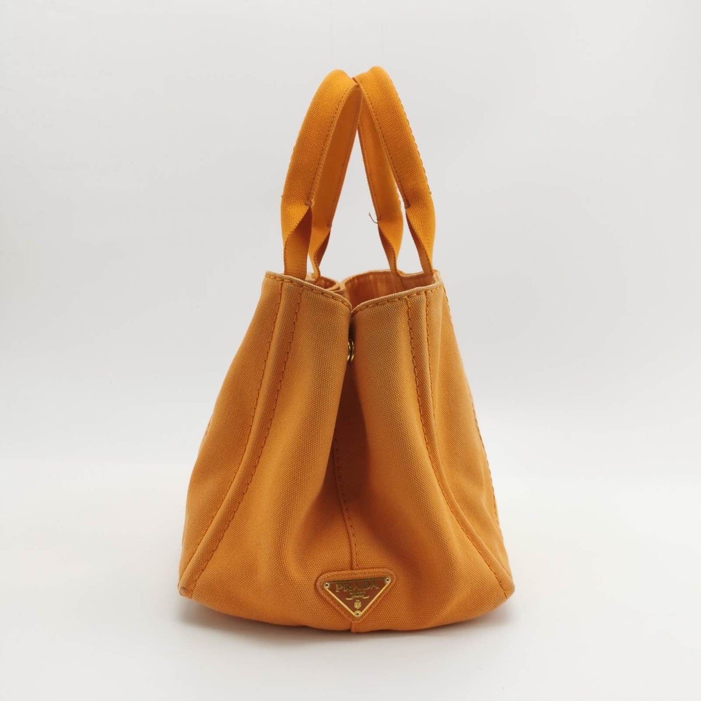 Prada Canape Canvas Tote Orange Handbag