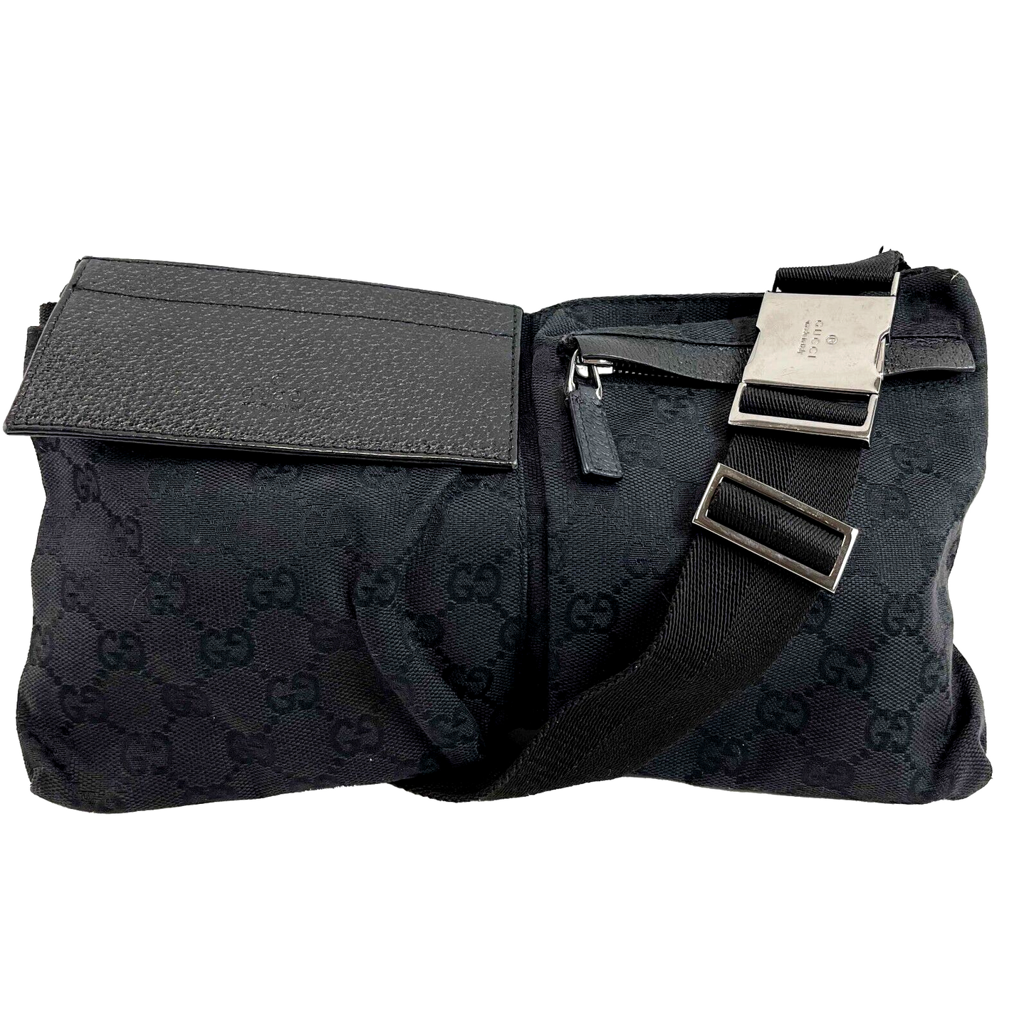 Gucci Monogram Leather Canvas Shoulder Bag