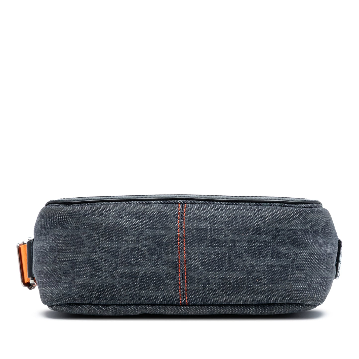 Gray Dior Diorissimo Trotter Denim Flight Shoulder Bag
