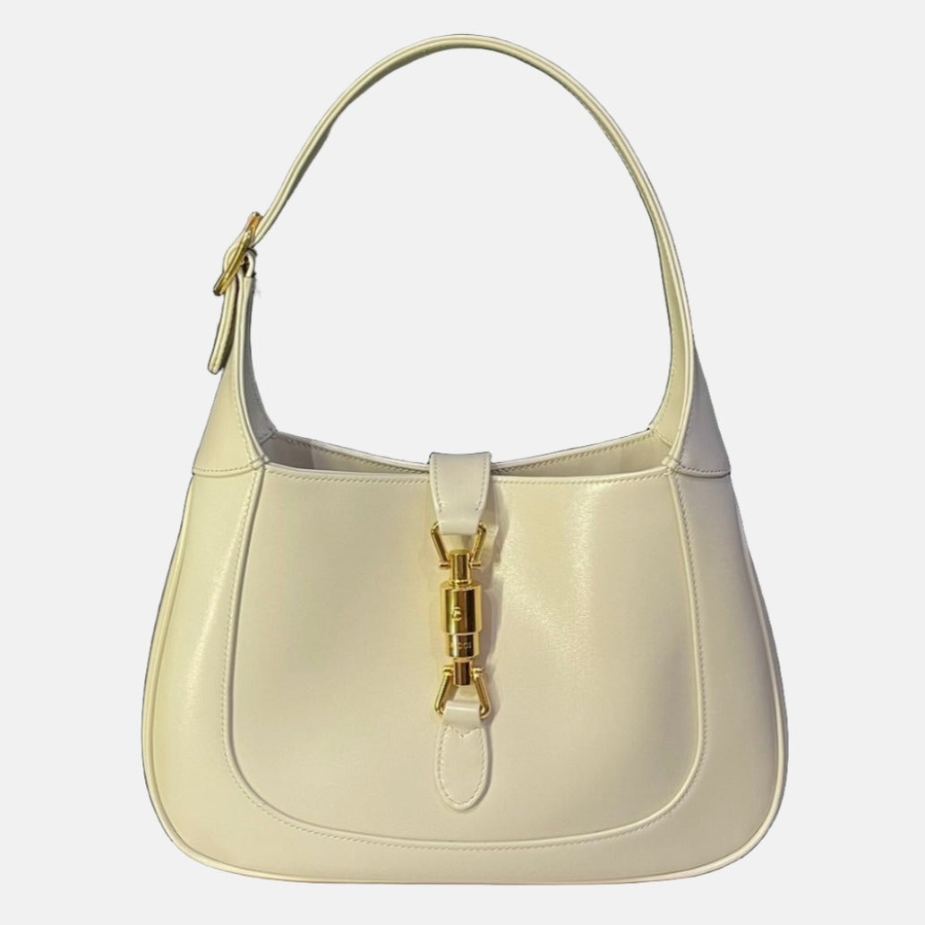 Gucci Jackie 1961 White Leather Bag Small Missing Strap