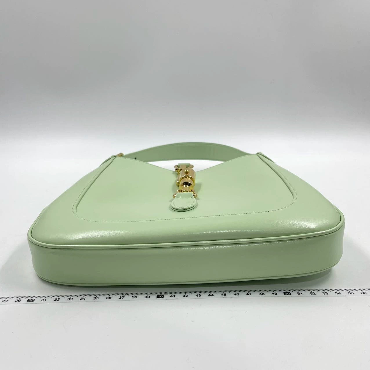 Gucci Jackie 1961 Light Green Leather Bag Small with Adjustable Strap