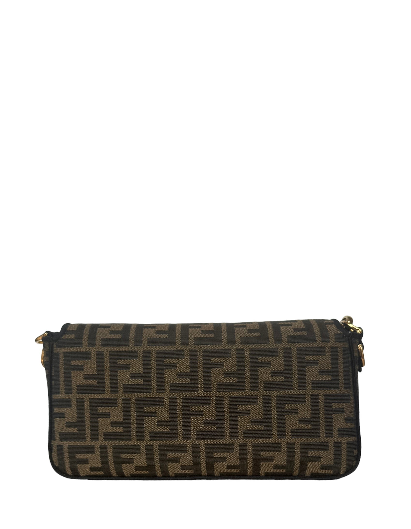 Fendi Fabric Monogram Jacquard FF Baguette NM Bag w/ Two Straps