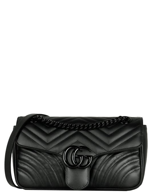 Gucci SO Black Small GG Marmont Matelasse Shoulder Bag