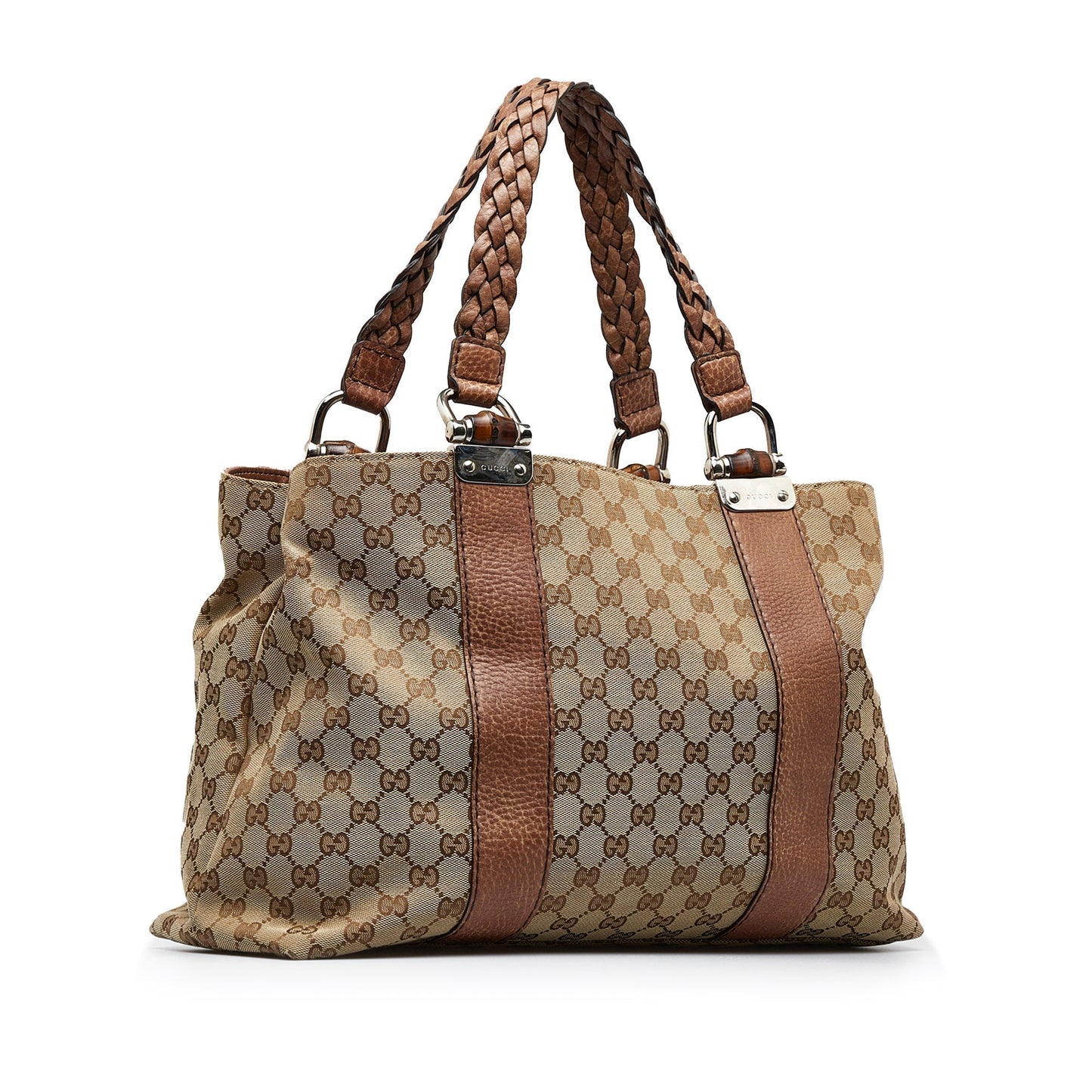 Gucci Leather Canvas Tote
