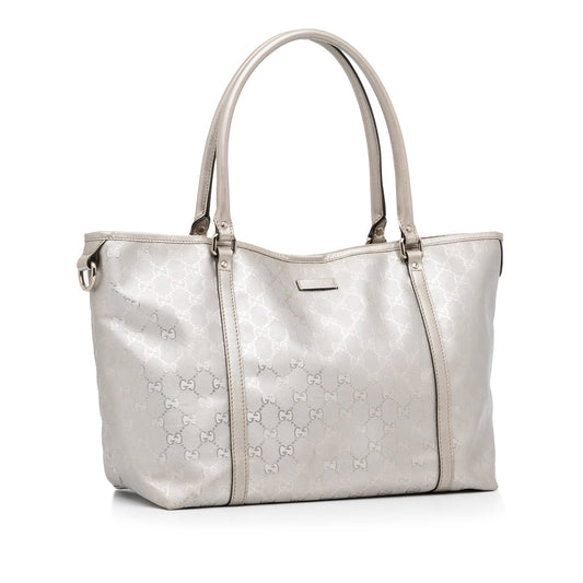 Gucci Joy Silver Canvas Tote