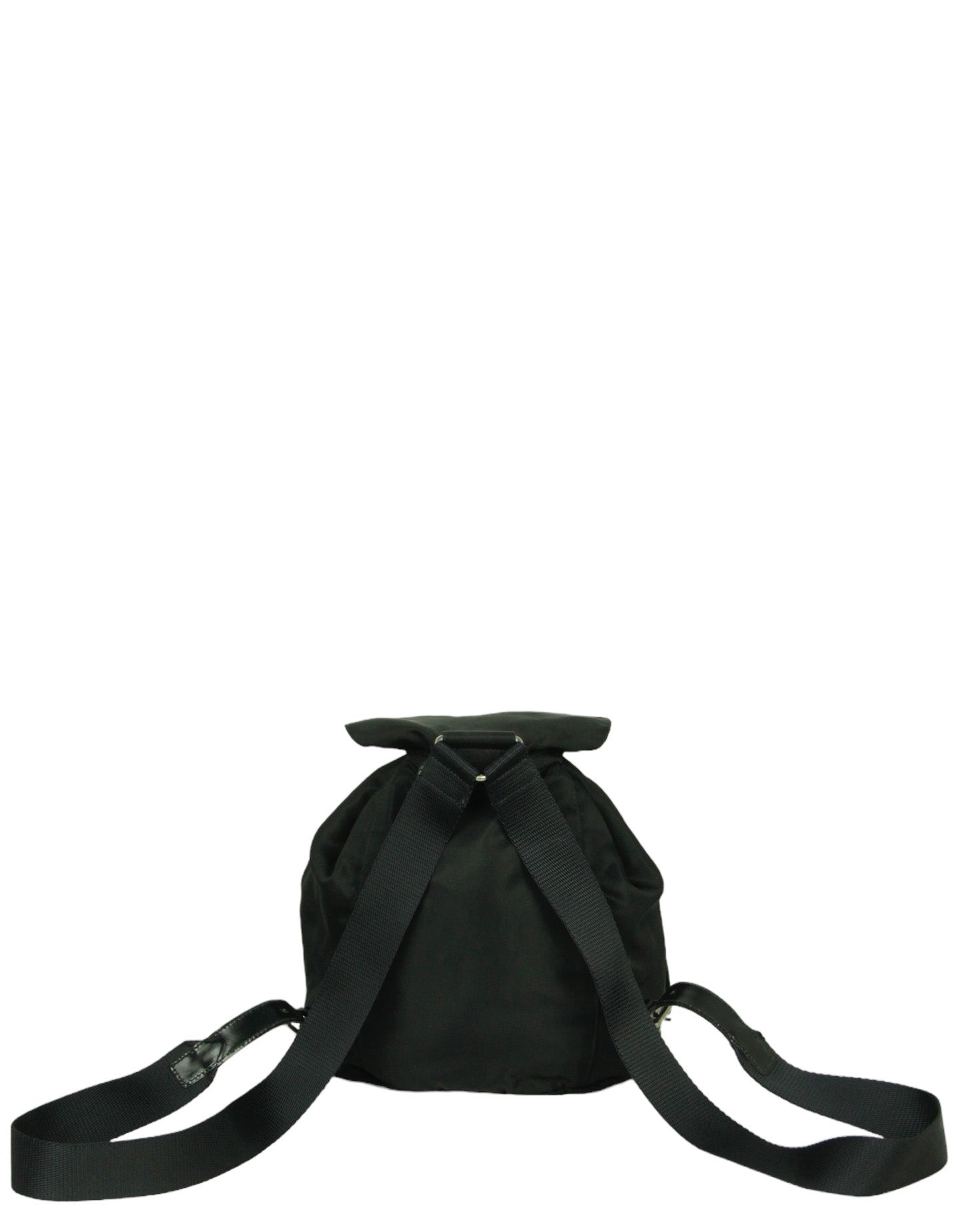 Prada Black Nylon Mini Backpack w/ Front Pocket