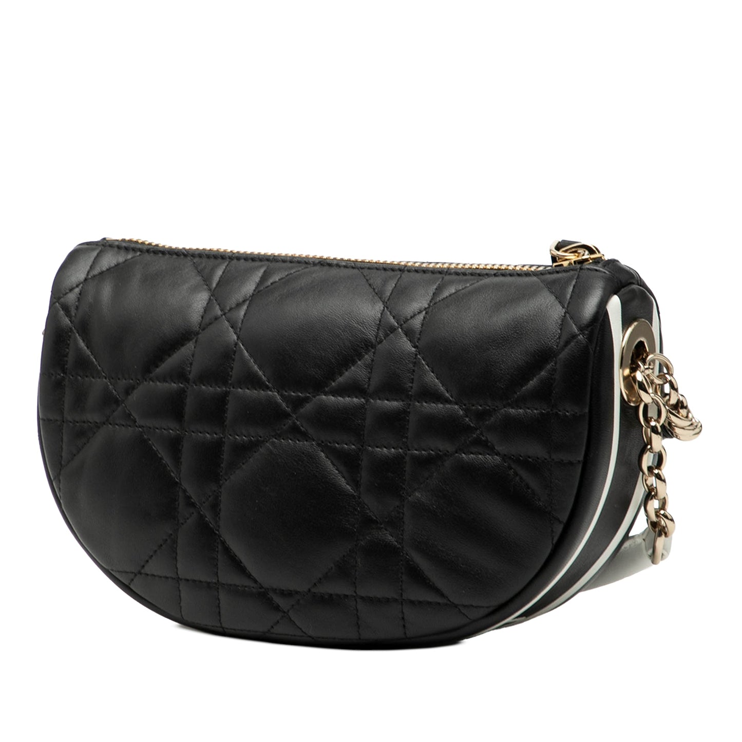 Black Dior Small Lambskin Cannage Dior Vibe Hobo Satchel