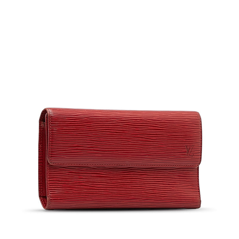 Louis Vuitton Epic Port-Trezor International Long Wallet M63387 Castilian Red Leather Louis Vuitton