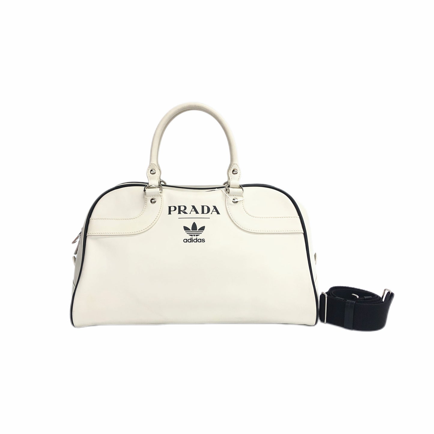 Prada adidas Bowling Bag Calf Leather Handbag