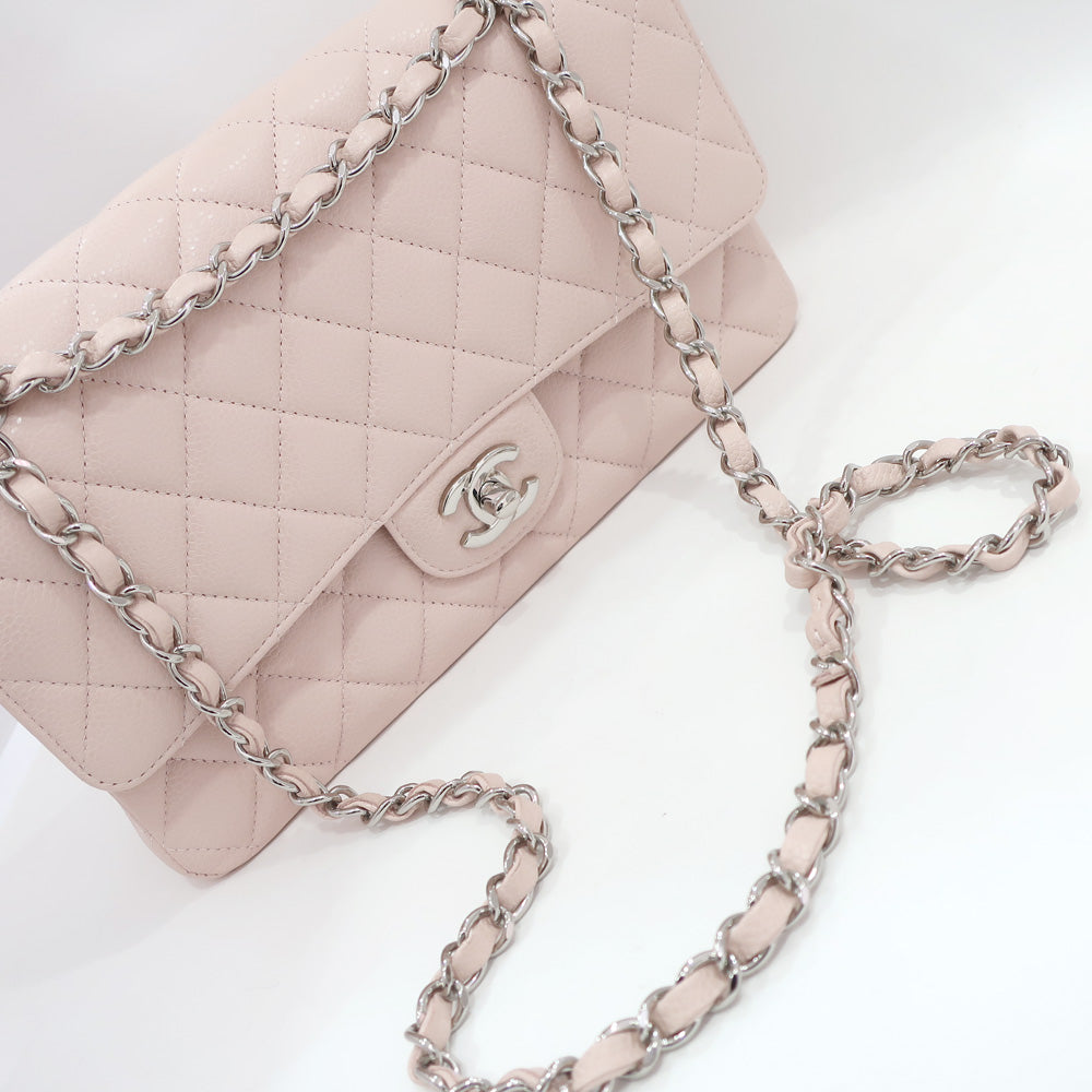 Chanel Bag Matrasse 25 A01112 Chain Shoulder CC Mark W Flap Caviar S Pink/SV G Women 19th/8-digit Card Bag