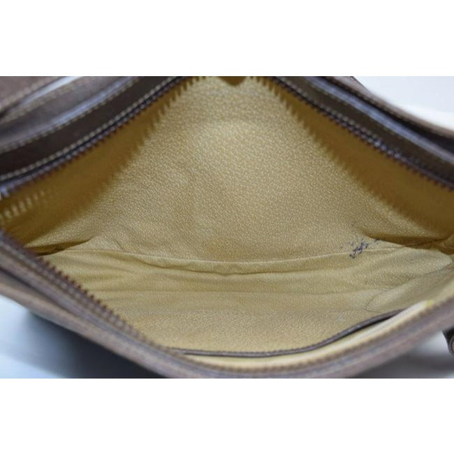 Gucci Leather Canvas Shoulder Bag
