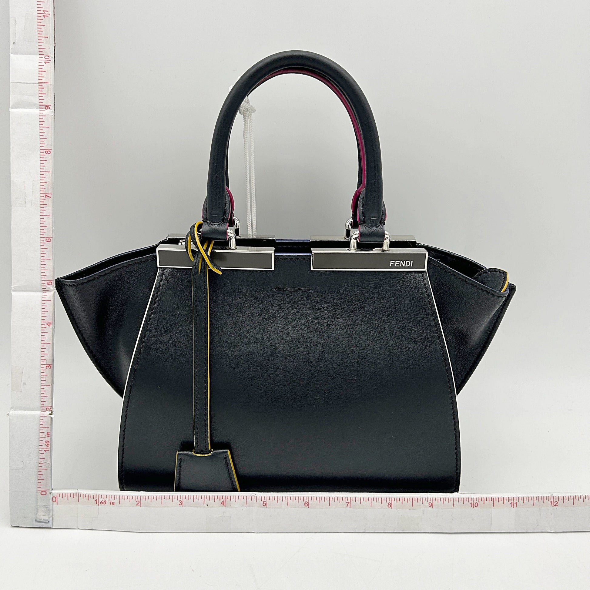 FENDI Vitello Dolce Mini 3Jours Tote Black LA15492