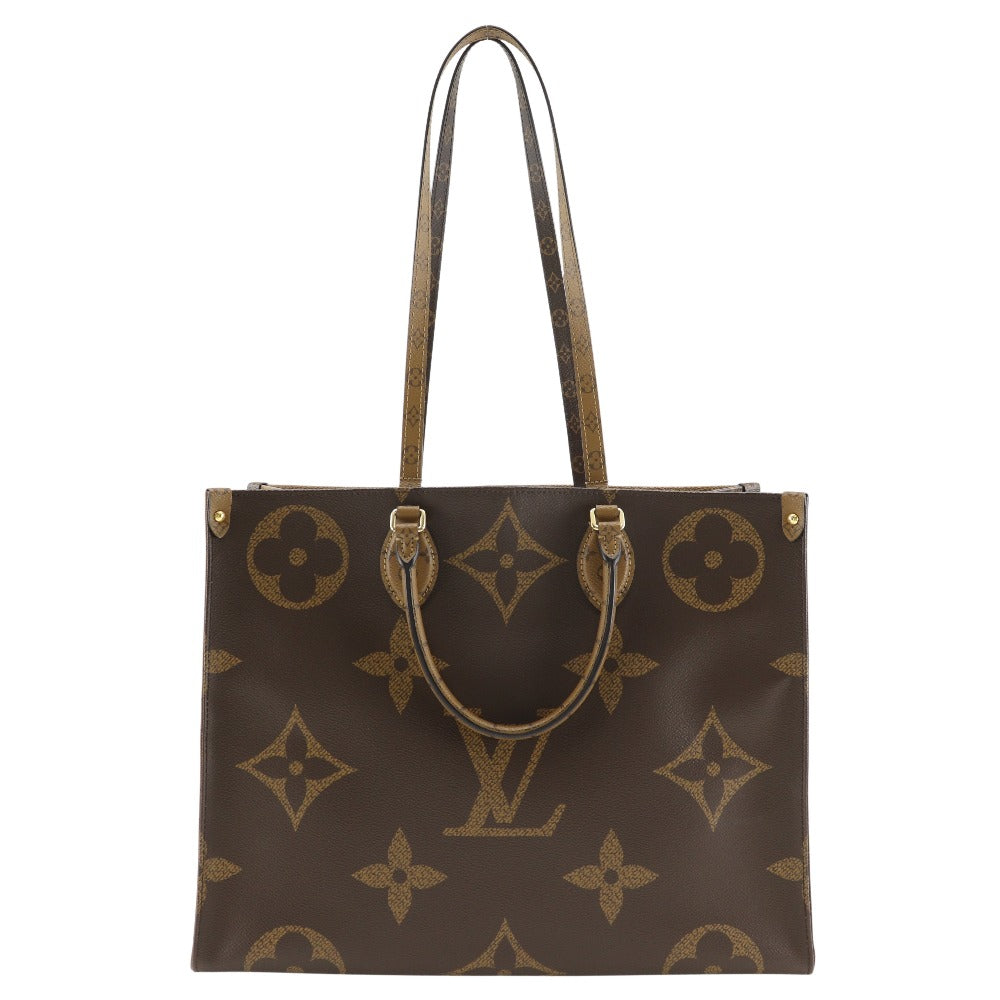 LOUIS VUITTON Tote Bag Monogram Canvas , Monogram Reverse Brown 2WAYShoulder Monogram Giant On-the-go GM Women(Unisex)