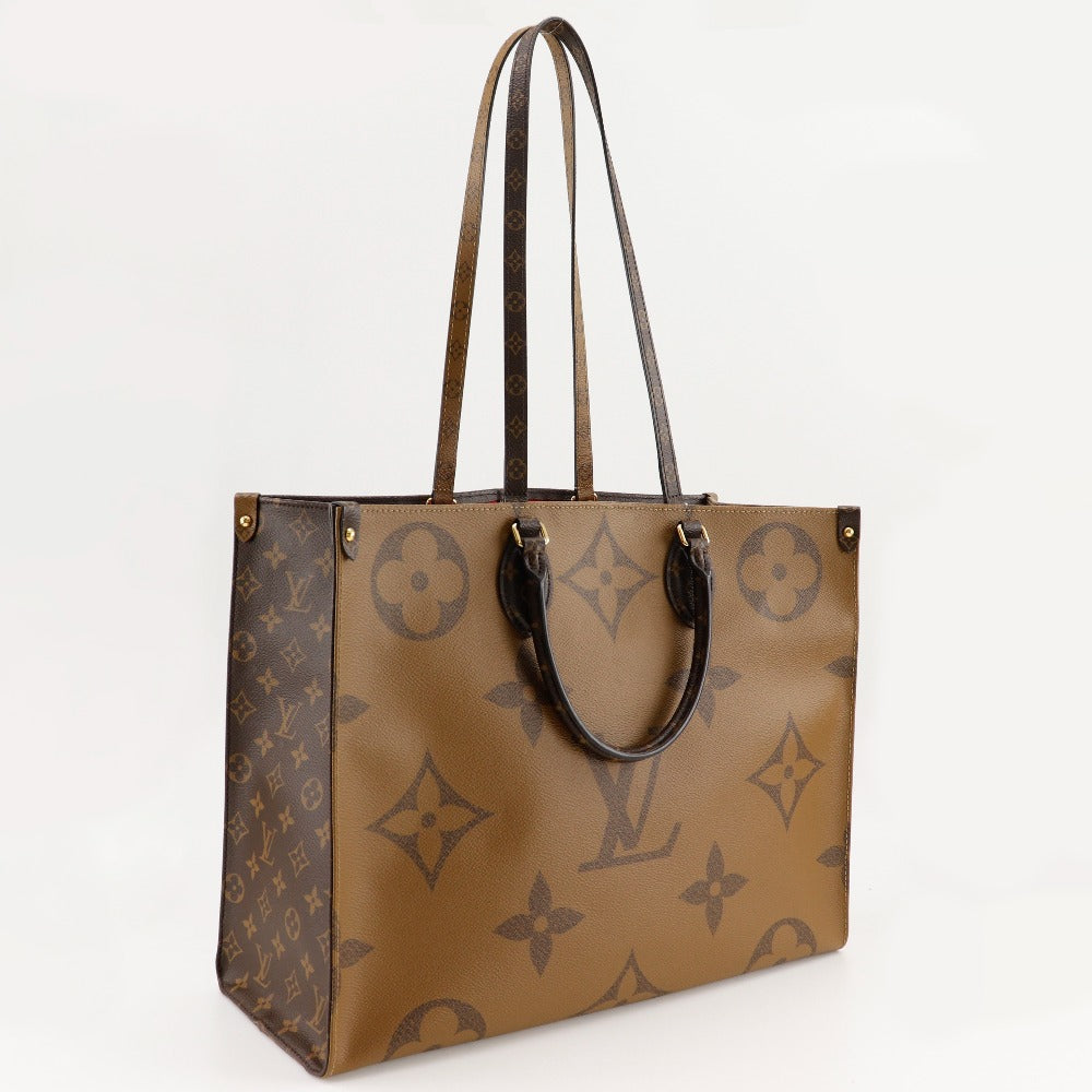 LOUIS VUITTON Tote Bag Monogram Canvas , Monogram Reverse Brown 2WAYShoulder Monogram Giant On-the-go GM Women(Unisex)