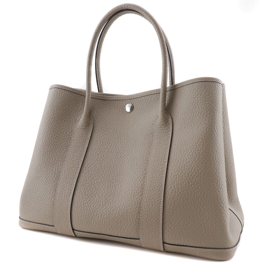 HERMES Tote Bag 81 Negonda (calfskin) gray Garden party 36 PM Women